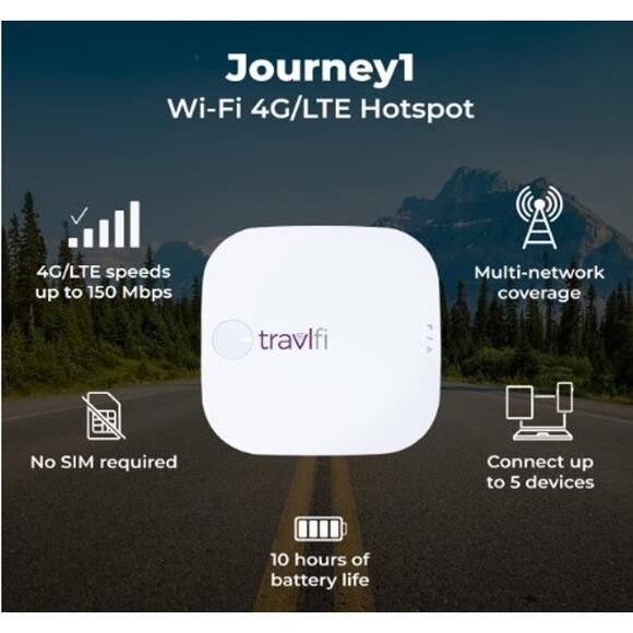 TravlFi Journey1 Wi-Fi 4G LTE Mobile Hotspot RV Internet with Multiple Networks - Picture 8 of 12
